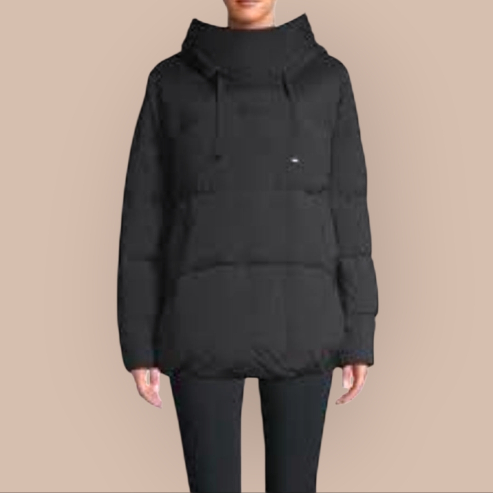 10 CROSBY DEREK LAM Oversized Pillow Collar Puffer Winter Jacket Coat Black M